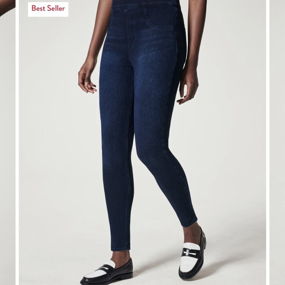 Spanx Dark Wash High Rise Skinny‎ Minimalist Jeans